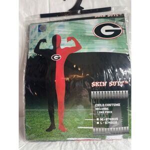 University of Georgia Bulldogs Skin Suit Child Costume Red Black G Logo